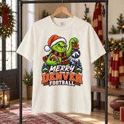 Grinch Merry Denver Football – Comfort Colors Christmas T-Shirt mockup 5