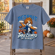 Detroit Table Cleared by Kickoff Thanksgiving T-shirt mockup 3