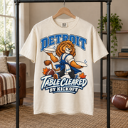Detroit Table Cleared by Kickoff Thanksgiving T-shirt mockup 5