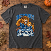 Detroit Same Table Same People Same Game Thanksgiving T-shirt mockup 2