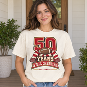 50 Years Still Cheering San Francisco Comfort Colors 1717 T-shirt mockup 1
