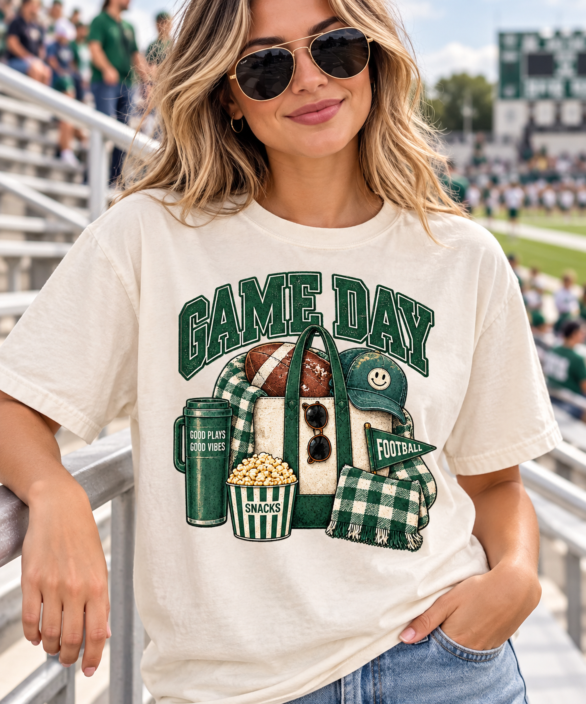 Game Day Tote football lifestyle mockup