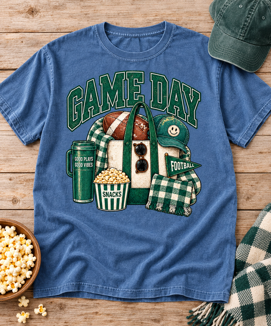 Game Day Tote Comfort Colors flat lay
