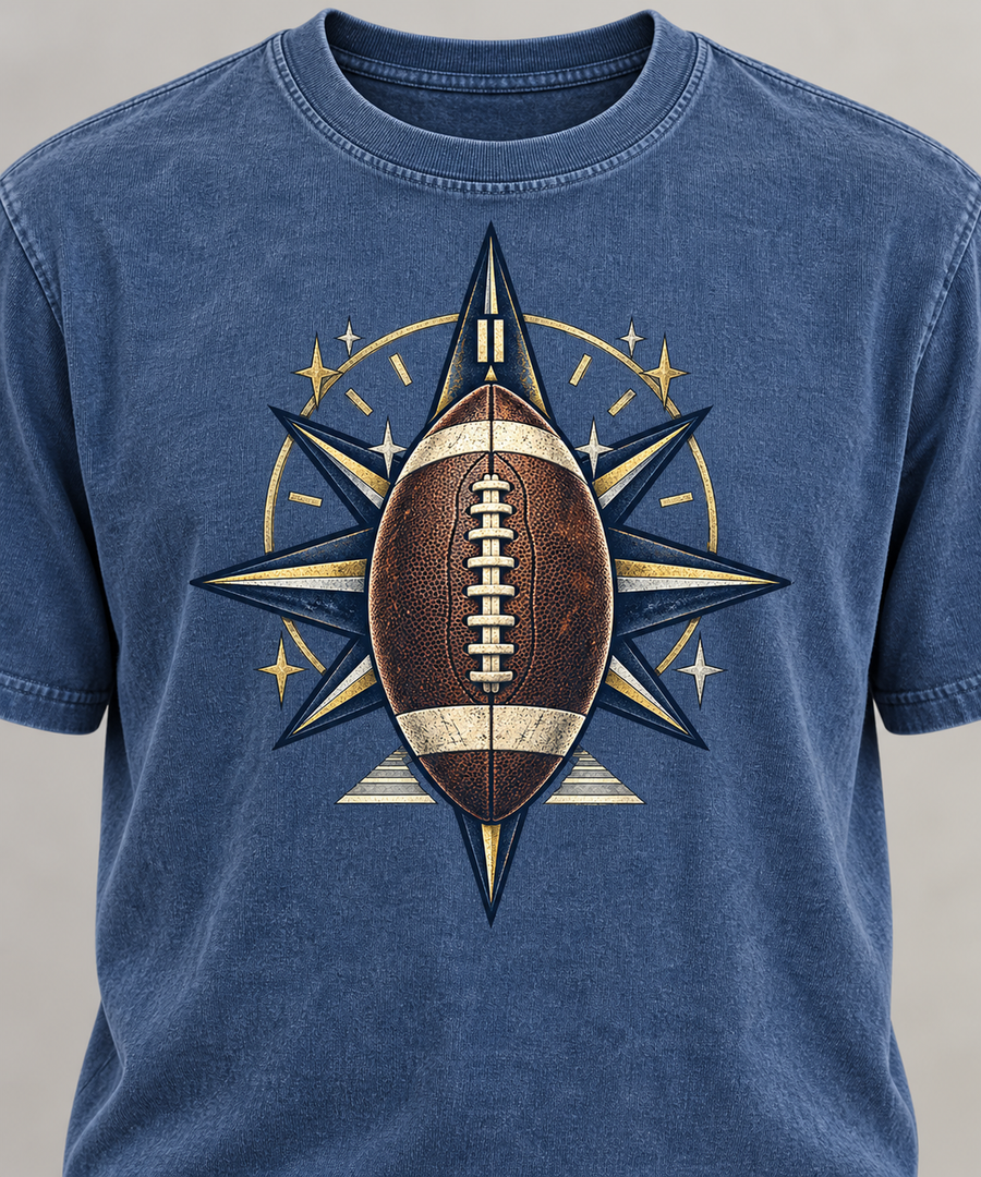 Football Compass Star western design detail