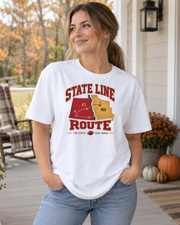 State Line Route Kansas City football Premium T Shirt hero model