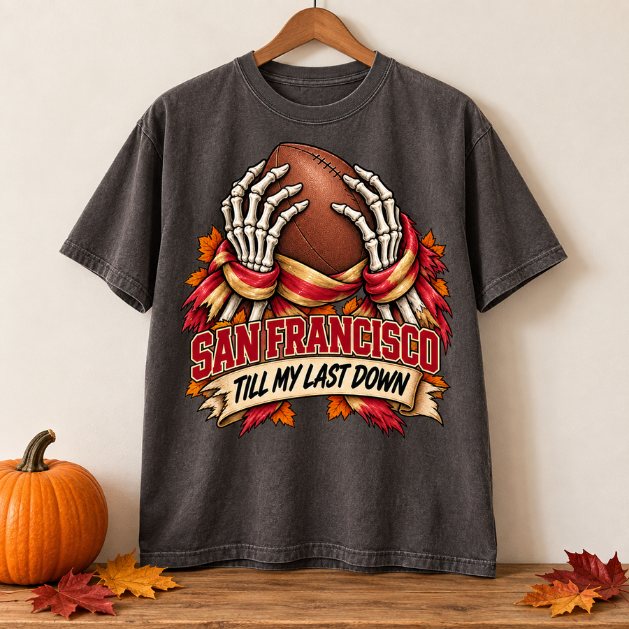 Til My Last Down San Francisco Comfort Colors 1717 T-shirt mockup 3