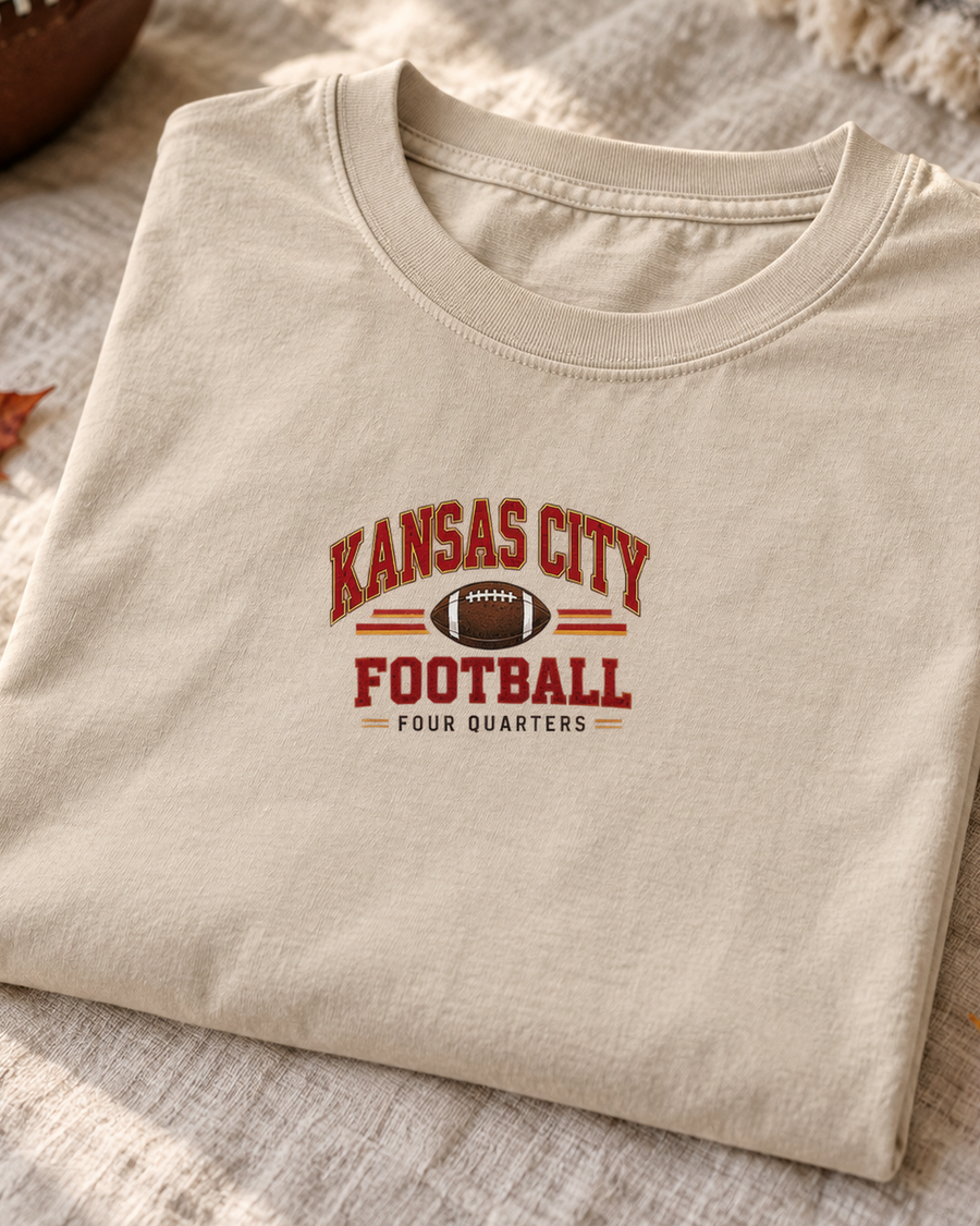 Kansas City Football Premium T Shirt folded detail