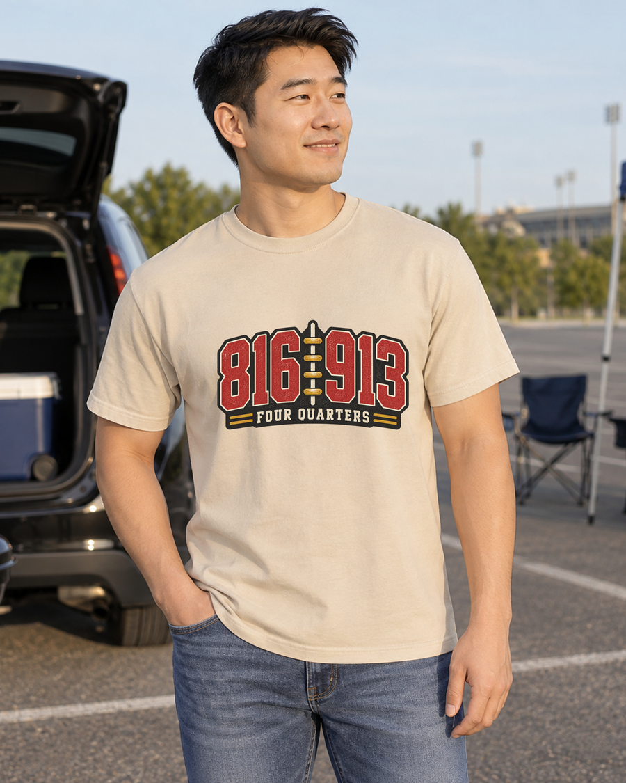 816 913 Four Quarters Premium T Shirt male lifestyle