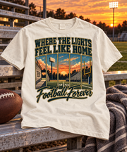 Where The Lights Feel Like Home football styled scene