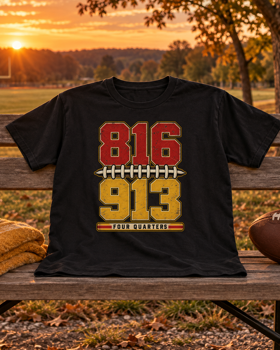 816 913 Four Quarters Premium T Shirt styled scene