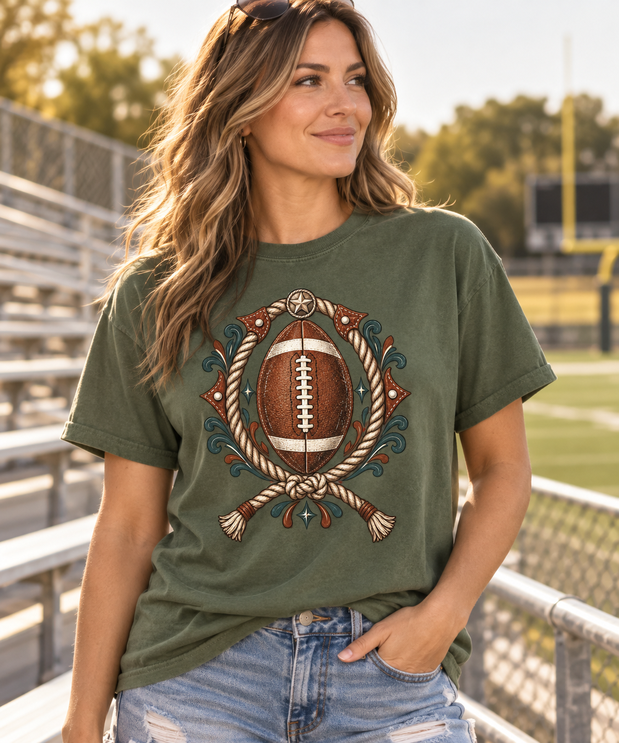 Western Rope Football lifestyle mockup