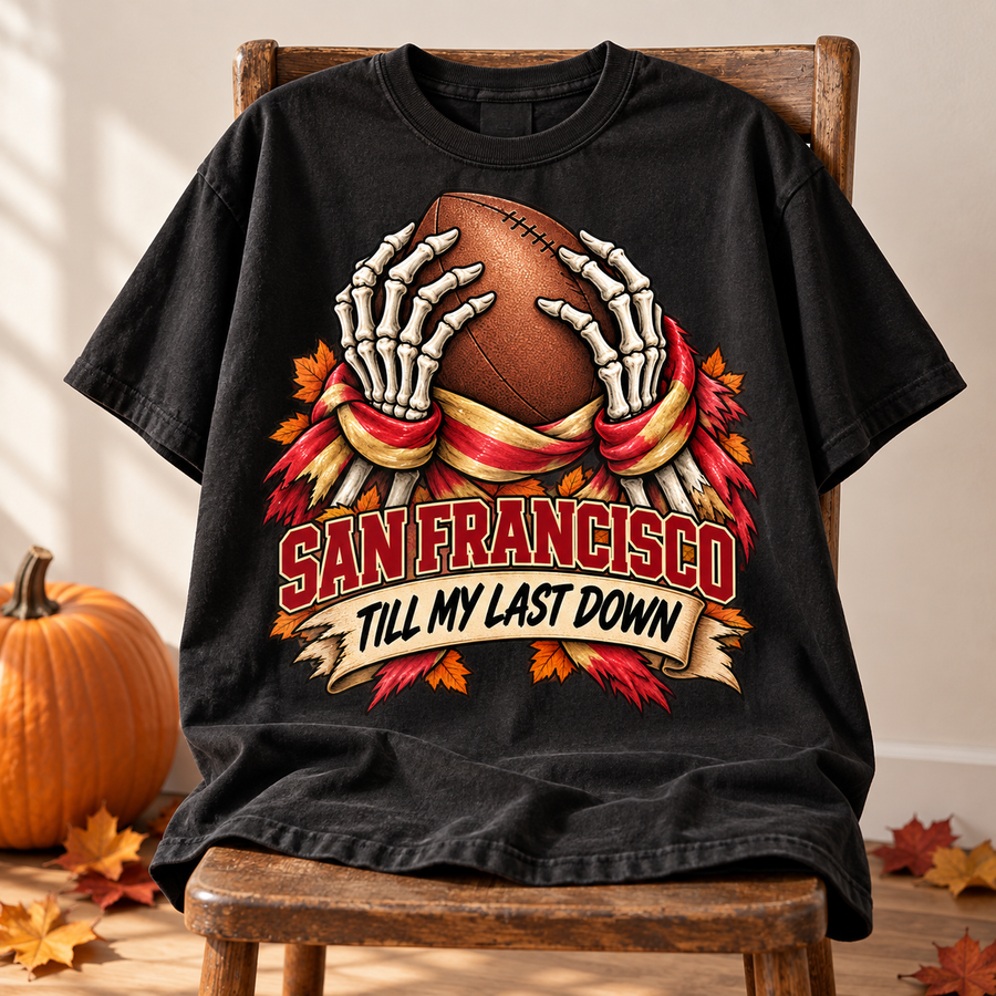 Til My Last Down San Francisco Comfort Colors 1717 T-shirt mockup 5