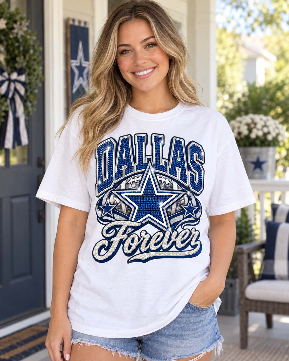 Dallas Forever Comfort Colors football T-shirt mockup