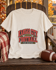 Kansas City Football Four Quarters Premium T Shirt styled scene