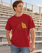 State Line Route Premium T Shirt male lifestyle
