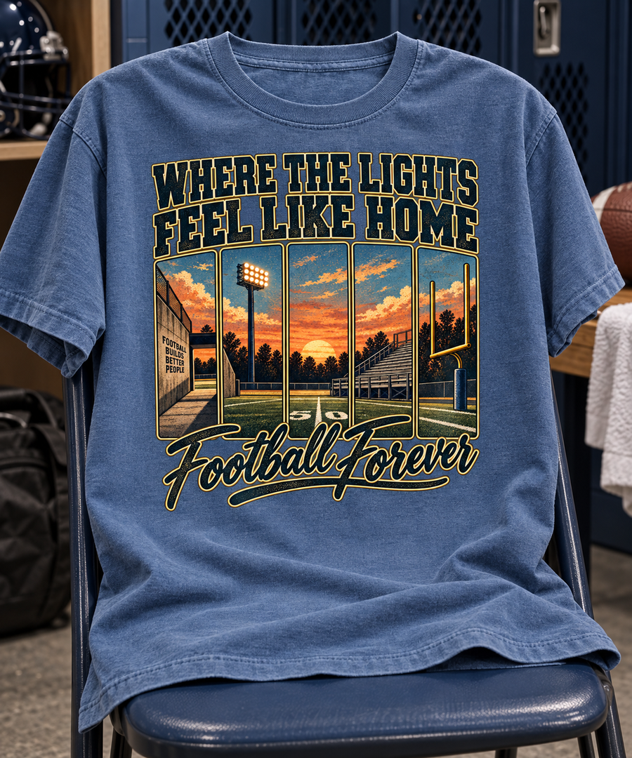 Where The Lights Feel Like Home T-shirt folded mockup