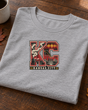 KC Kansas City Collage Premium T Shirt folded detail