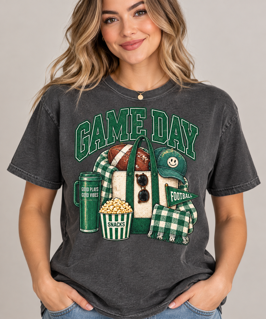 Game Day Tote football shirt close-up