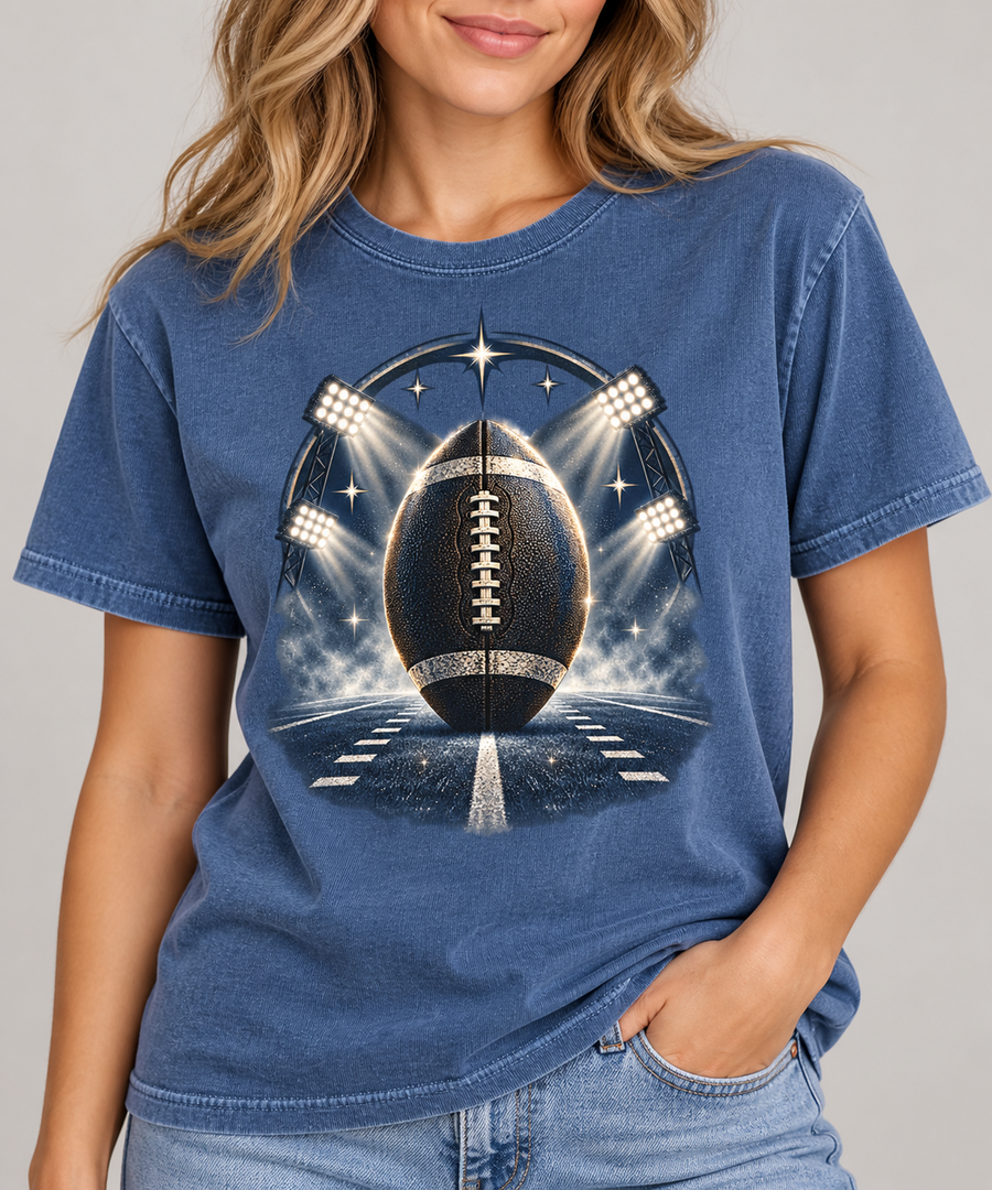 Stadium Football Lights shirt close-up