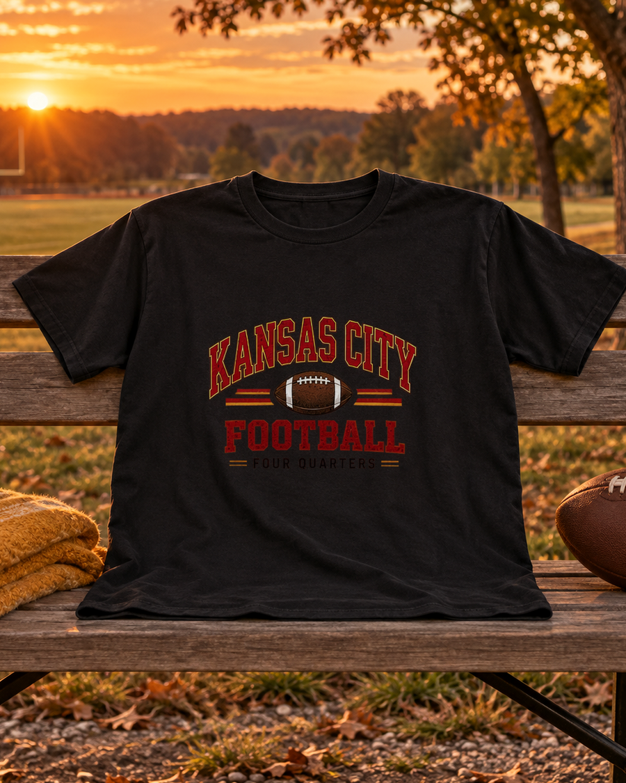 Kansas City Football Premium T Shirt styled scene