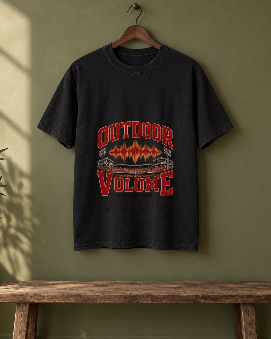 Outdoor Volume Department Premium T Shirt hanger view