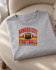Kansas City Football Four Quarters Heritage Premium T Shirt folded detail