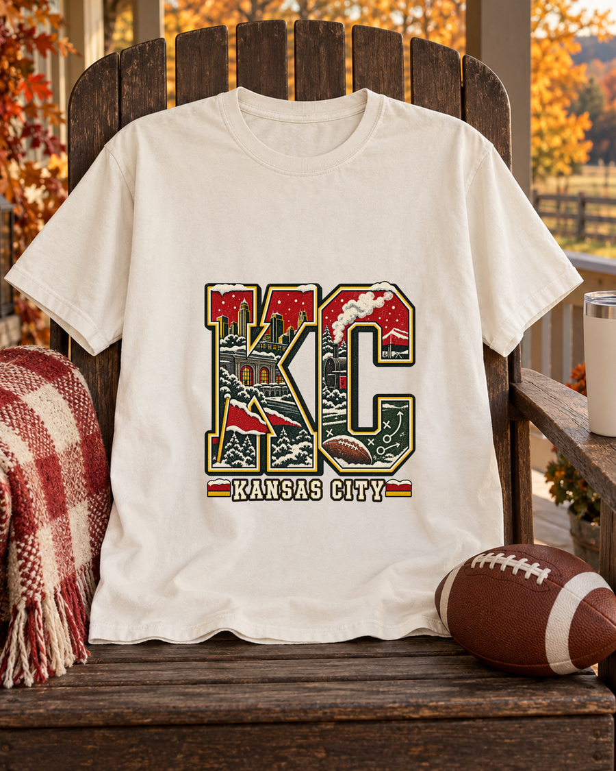 KC Winter Kansas City Premium T Shirt styled scene