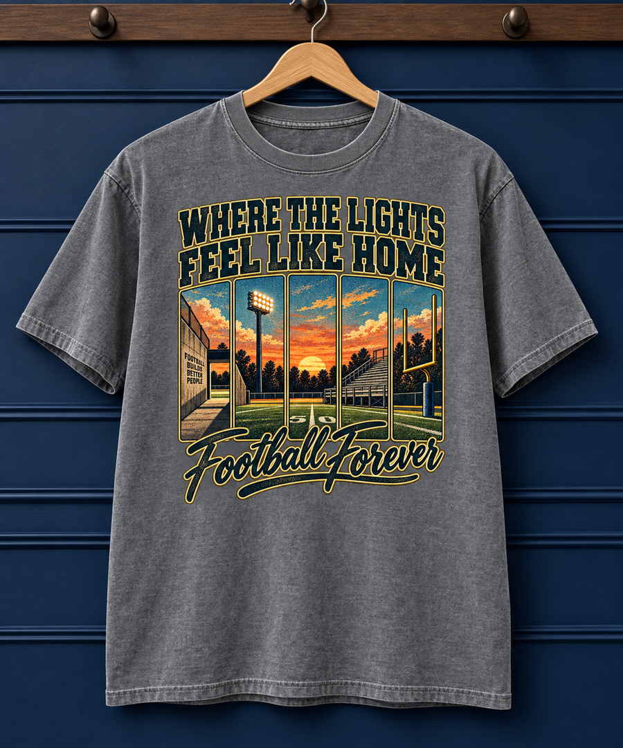 Where The Lights Feel Like Home T-shirt hanger mockup