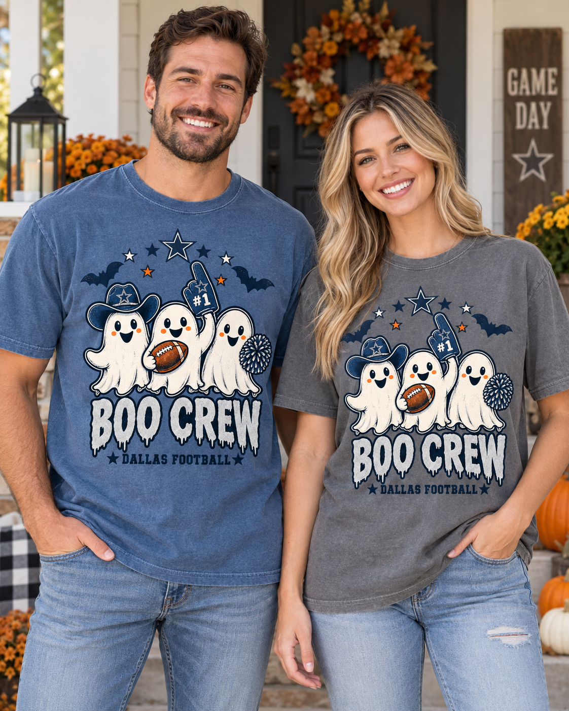 Boo Crew Dallas Football ghosts lifestyle mockup