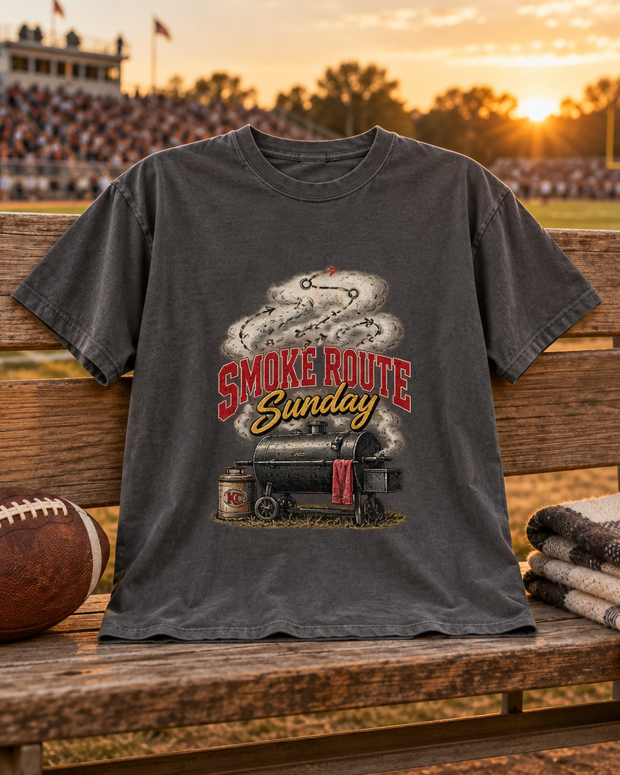 Smoke Route Sunday Premium T Shirt styled scene