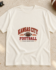Kansas City Football Premium T Shirt flat lay