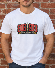 816 913 Four Quarters Premium T Shirt close up