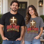God First Game Day Second San Francisco Comfort Colors 1717 T-shirt mockup 2