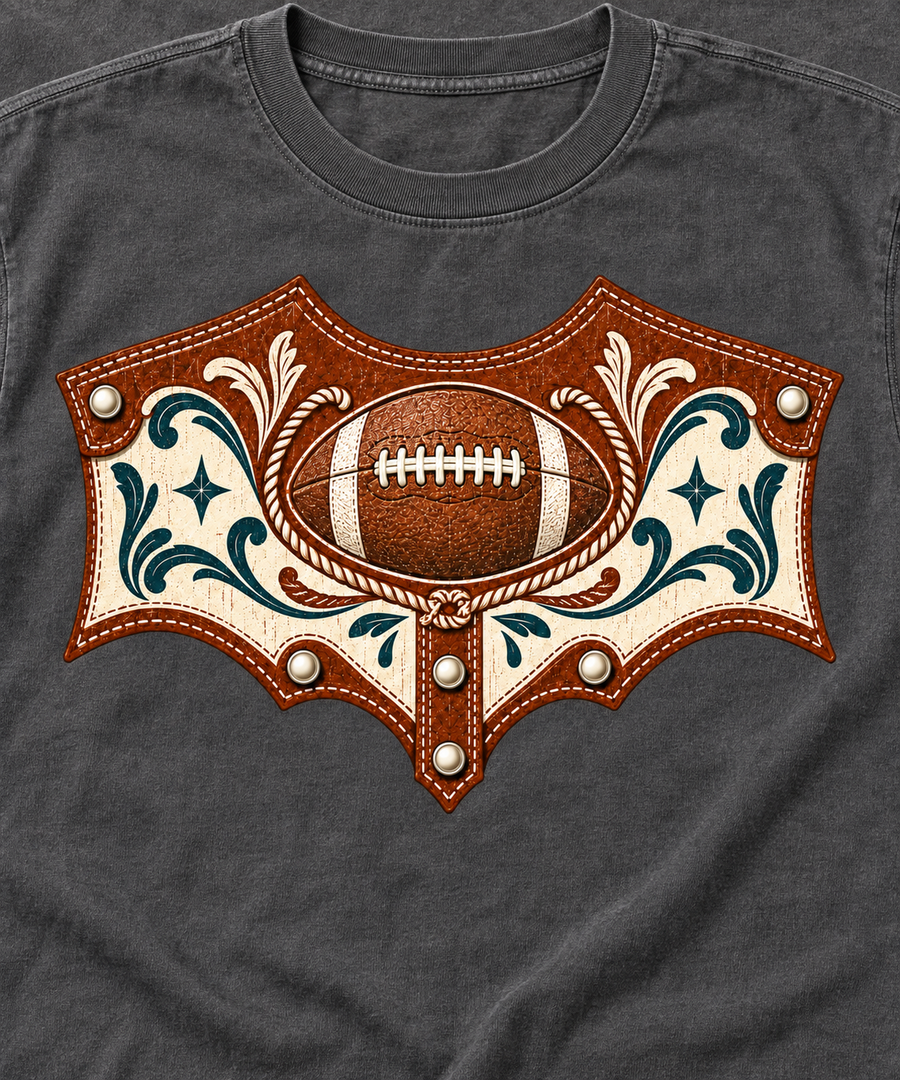 Western Football Banner vintage design detail