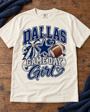 Dallas Gameday Girl shirt flat lay
