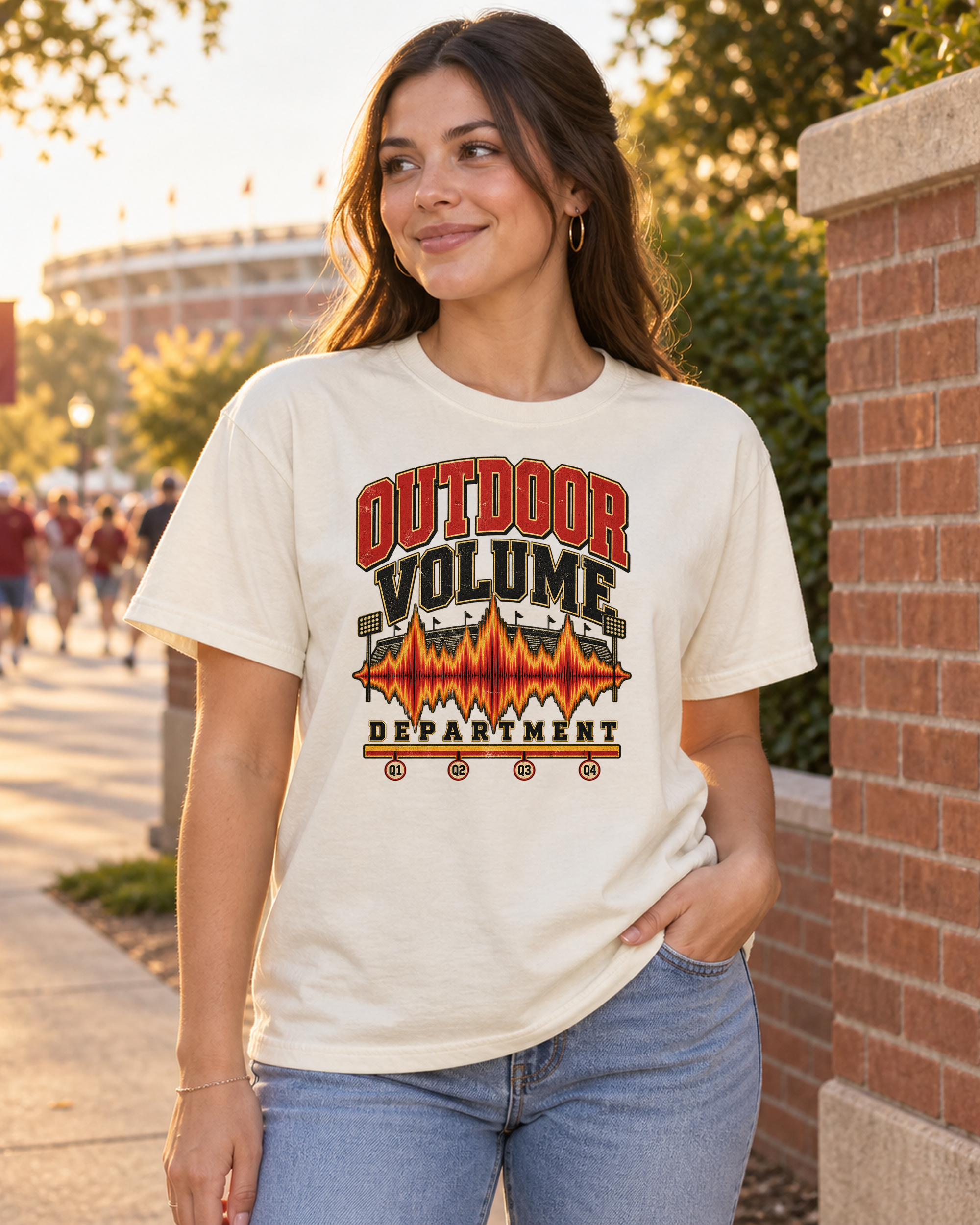 Outdoor Volume Department Premium T Shirt female lifestyle