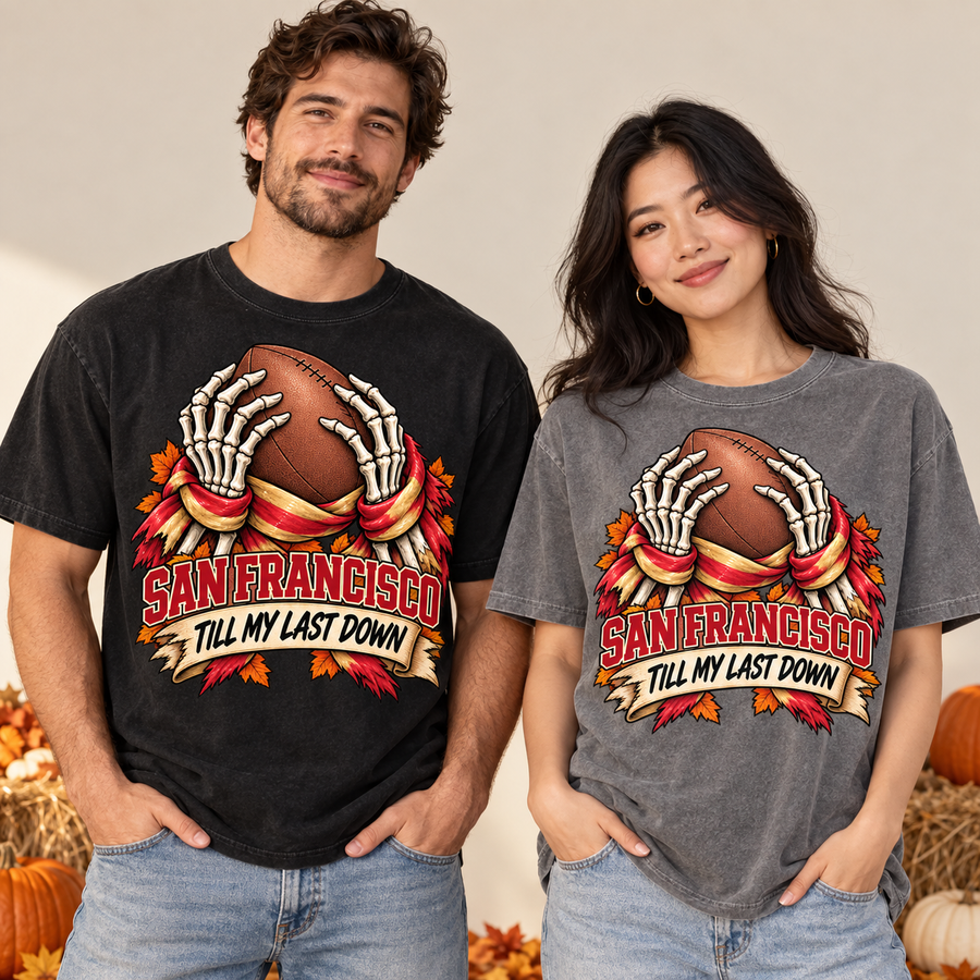 Til My Last Down San Francisco Comfort Colors 1717 T-shirt mockup 2