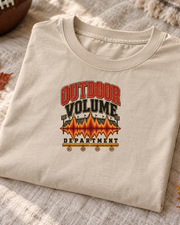 Outdoor Volume Department Premium T Shirt folded detail