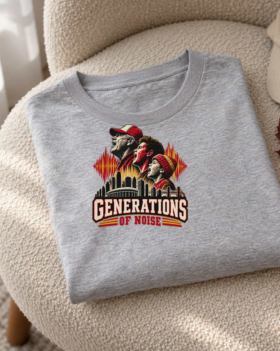 Generations of Noise Premium T Shirt folded detail