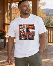 KC Kansas City Collage Premium T Shirt male lifestyle