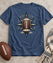 Football Compass Star Comfort Colors flat lay