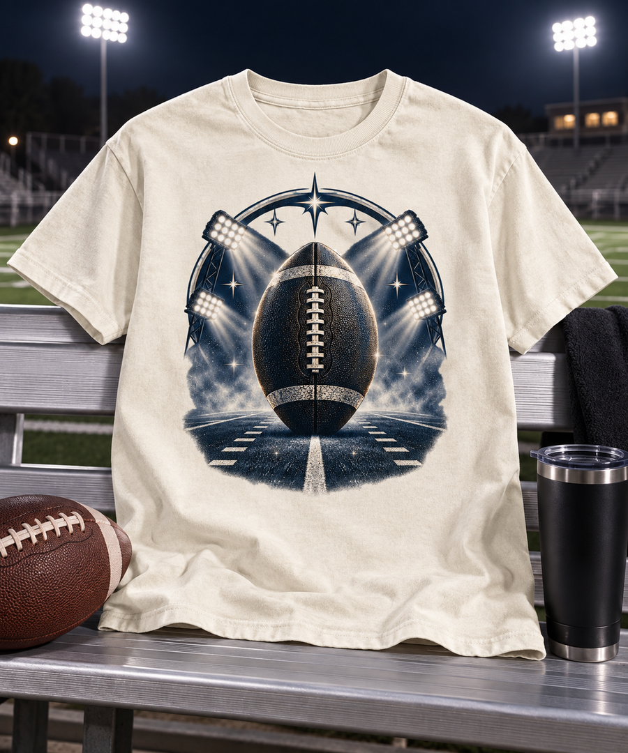 Stadium Football Lights game day styled scene