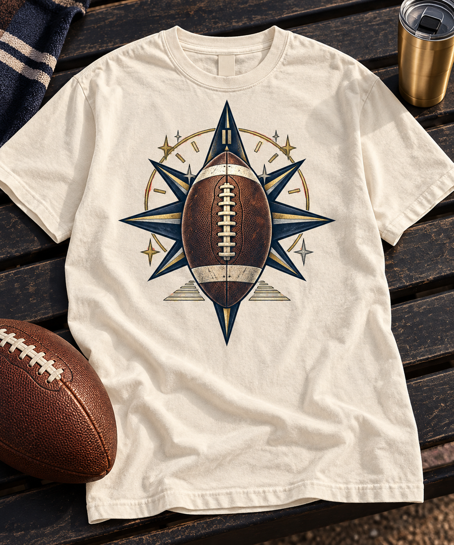 Football Compass Star western styled scene
