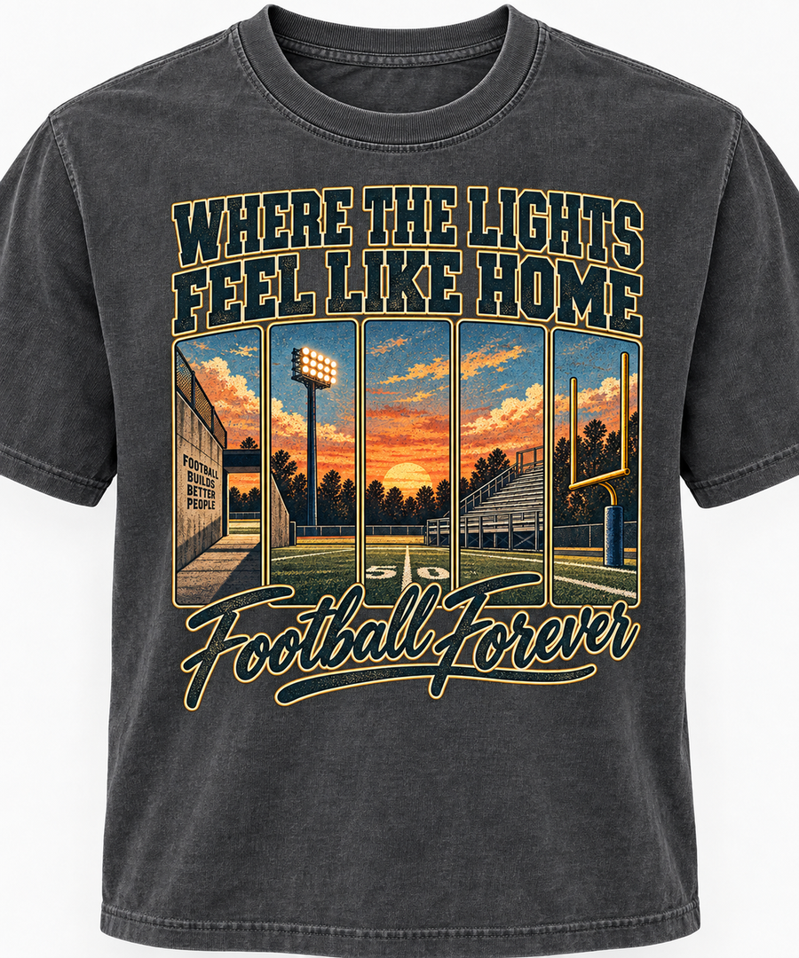 Where The Lights Feel Like Home football design detail