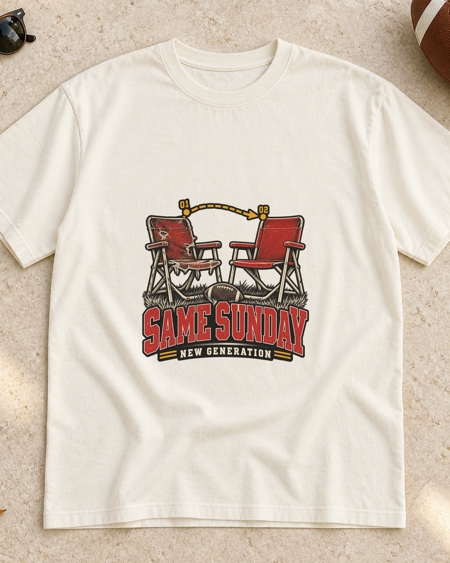 Same Sunday New Generation Premium T Shirt flat lay