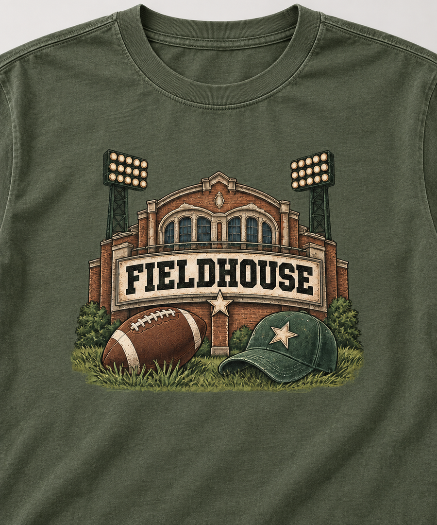 Coach Fieldhouse Heritage football design detail