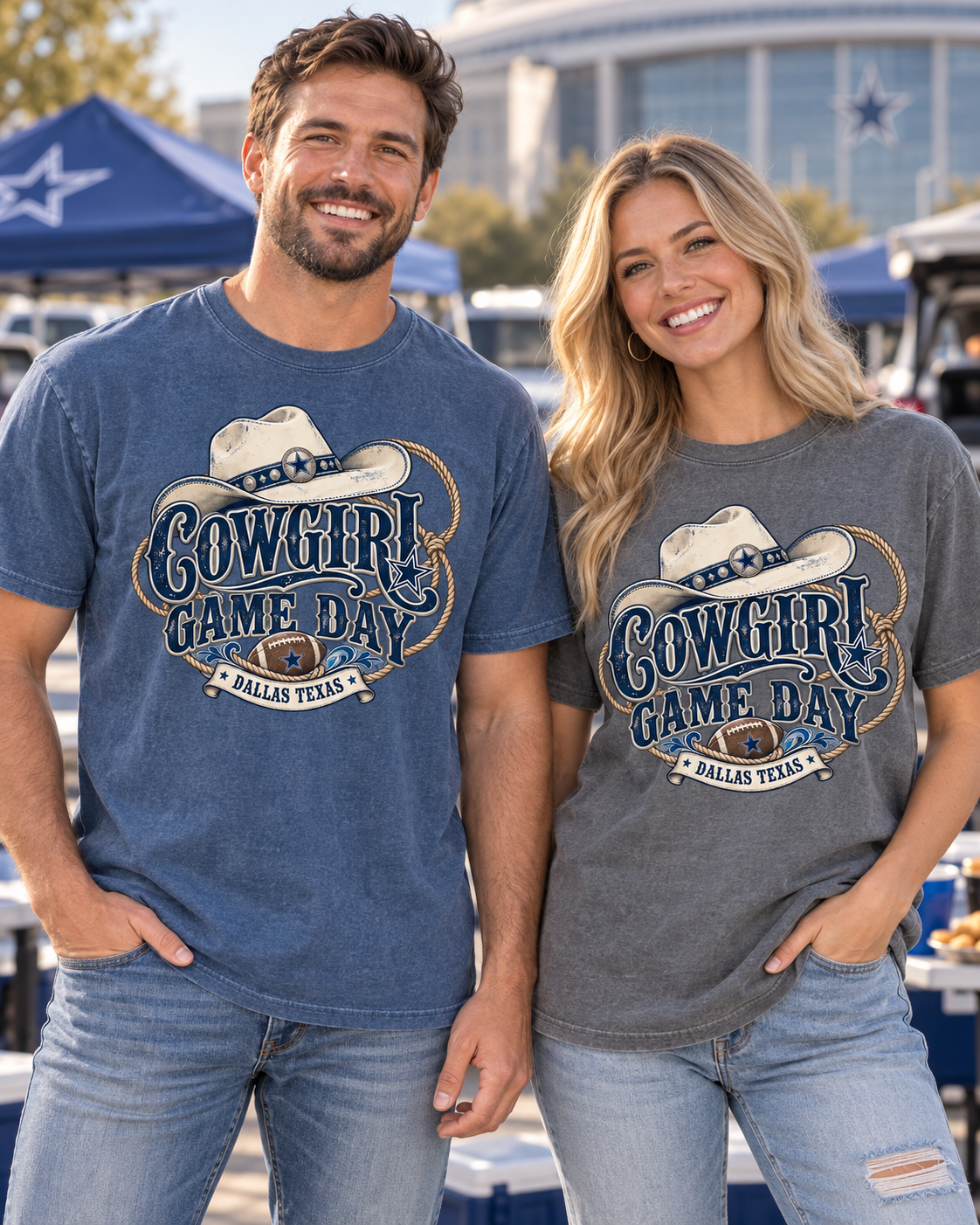 Cowgirl Gameday lifestyle tee mockup