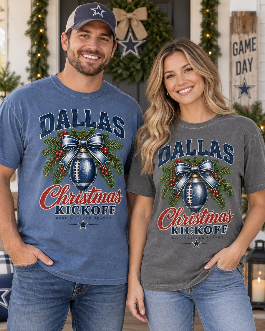 Dallas Christmas Kickoff wreath lifestyle mockup