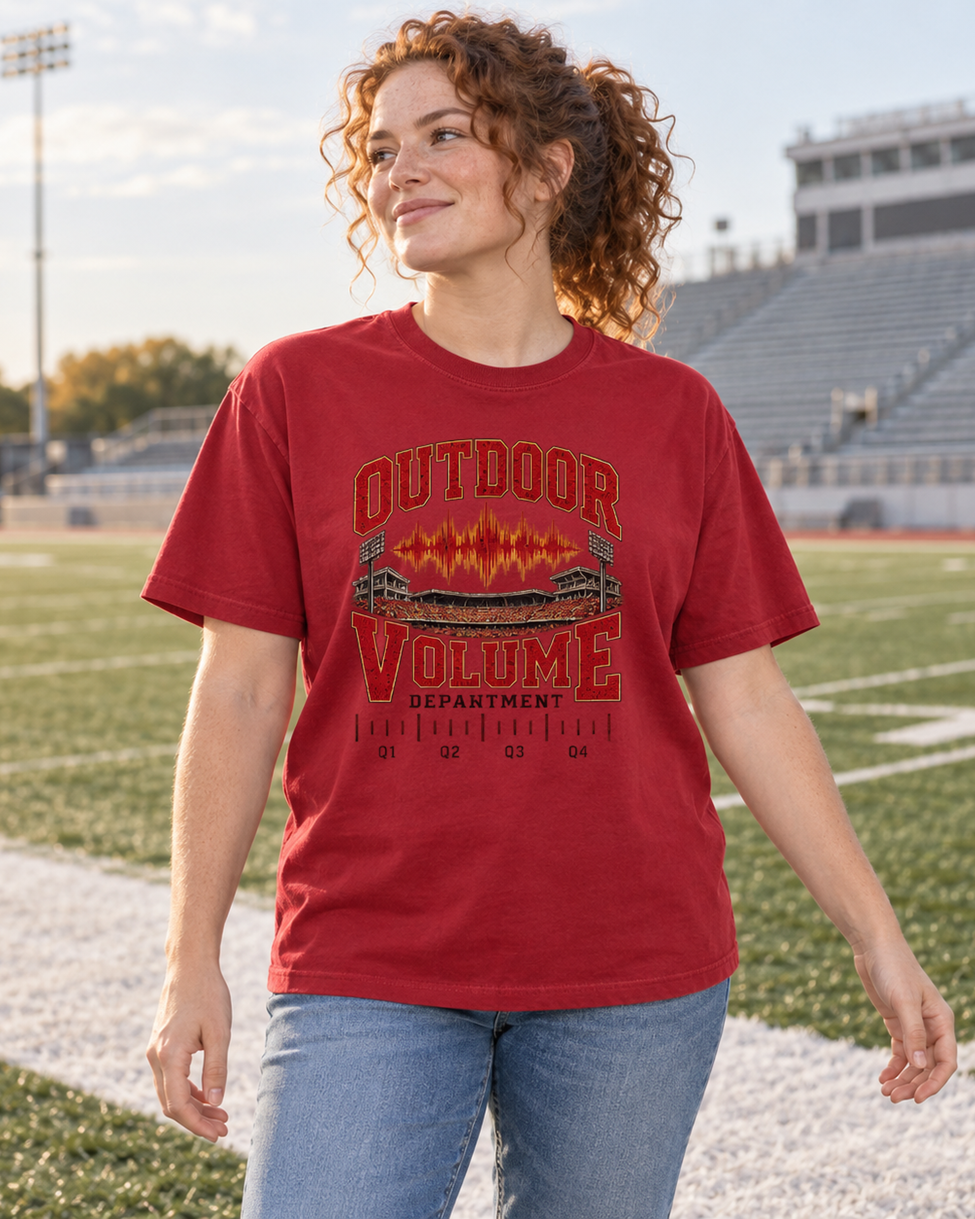 Outdoor Volume Department Premium T Shirt female lifestyle