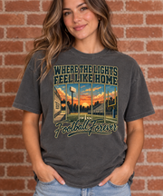 Where The Lights Feel Like Home shirt design close-up